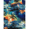 Chemise hawaïenne bord de mer en polyester